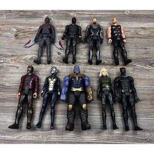 Marvel Avengers Action Figures Bundle Lot Of 9 Collection 12" Tall